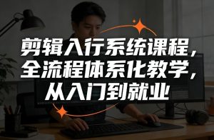 剪辑入行系统课程，全流程体系化教学，从入门到就业-最全项目网