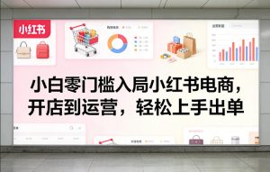 小白零门槛入局小红书电商,开店到运营,轻松上手出单-最全项目网