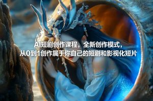AI短剧创作课程,全新创作模式,从0到1创作属于你自己的短剧和影视化短片-最全项目网