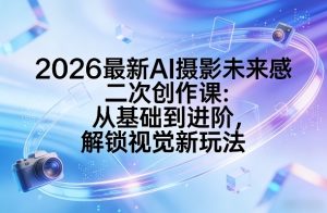 2026最新AI摄影未来感二次创作课：从基础到进阶，解锁视觉新玩法-最全项目网