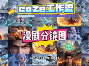 通过Coze工作流,制作《动漫分镜图》,两分钟制作完成25宫格分镜图,从0到1演示搭建过程,实操教学-最全项目网