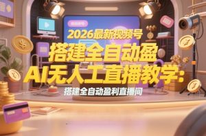 2026最新视频号AI无人直播教学:搭建全自动盈利直播间,低成本开启副业变现-最全项目网