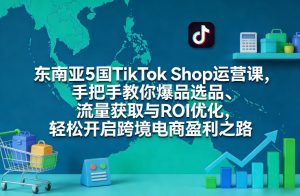 东南亚5国TikTok Shop运营课,手把手教你爆品选品、流量获取与ROI优化,轻松开启跨境电商盈利之路-最全项目网