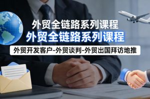 外贸系列课程，外贸开发客户-外贸谈判-外贸出国拜访地推，完成一个外贸链路-最全项目网