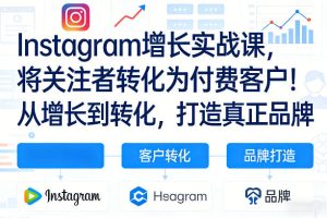 Instagram增长实战课,将关注者转化为付费客户!从增长到转化,打造真正品牌(双语字幕)-最全项目网
