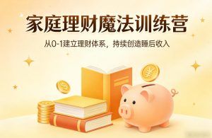 家庭理财魔法训练营，从0-1建立理财体系，持续创造睡后收入-最全项目网