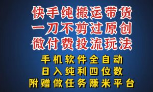 最新黑科技快手搬运带货方法，手机就能操作，轻松带你日入四位数【揭秘】-最全项目网