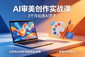 AI审美创作实战课,3个月玩透AI艺术,让你的AI创作思路脱胎换骨,突破创作瓶颈-最全项目网