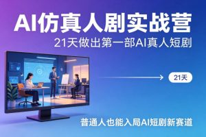 AI仿真人剧实战营，21天做出第一部AI真人短剧，普通人也能入局AI短剧新赛道-最全项目网