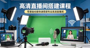 高清直播间搭建课程，零基础也能快速搭建专业高清直播间-最全项目网