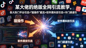 某大佬的绝版全网引流教学，各大热门平台引流+”骚操作”截流+软件黑科技引流+冷门渠道引流等-最全项目网