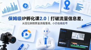 保姆级IP孵化课2.0｜打破流量信息差，从定位到拍剪全流程落地，小白也能起号-最全项目网