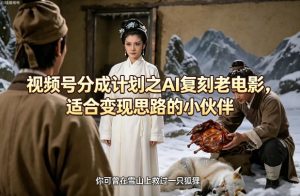 视频号分成计划之AI复刻老电影，适合变现思路的小伙伴-最全项目网
