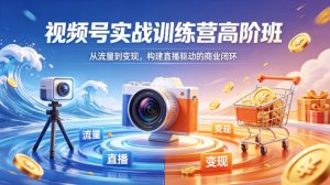 视频号实战训练营高阶班，从流量到变现，构建直播驱动的商业闭环（26年4月）-最全项目网