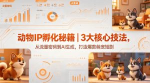 动物IP孵化秘籍｜3大核心技法，从流量密码到AI生成，打造爆款萌宠短剧-最全项目网