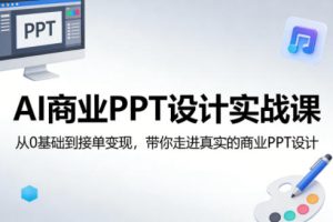 AI商业PPT设计实战课，从0基础到接单变现，带你走进真实的商业PPT设计-最全项目网