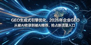 GEO生成式引擎优化，2026年企业GEO从被AI收录到被AI推荐，抢占新流量入口-最全项目网