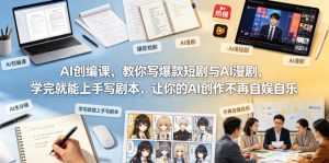 AI创编课,教你写爆款短剧与AI漫剧,学完就能上手写剧本,让你的AI创作不再自娱自乐-最全项目网