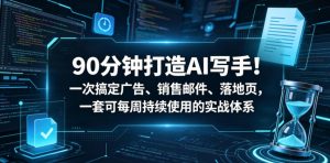 90分钟打造AI写手!一次搞定广告、销售邮件、落地页,一套可每周持续使用的实战体系【原创双语字幕】-最全项目网