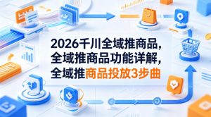 2026千川全域推商品，全域推商品功能详解，全域推商品投放3步曲-最全项目网