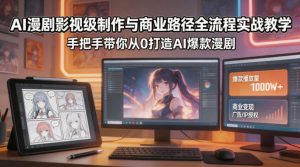 AI漫剧影视级制作与商业路径全流程实战教学，手带你从0打造AI爆款漫剧-最全项目网