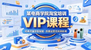 某电商学院淘宝培训VIP课程，各种经典有用的流量获取秘籍，改善运营产品没利润的处境（2026年5月）-最全项目网