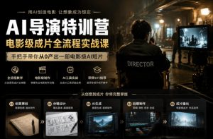 AI导演特训营,电影级成片全流程实战课,手把手带你从0产出一部电影级AI短片-最全项目网
