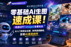 零基础AI生图速成课!吃透GPT-Image2全套玩法,从入门到商业出图,效率直接翻倍,实现AI高效创作-最全项目网