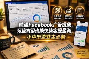 精通Facebook广告投放,预算有限也能快速实现盈利,小中型企业主必备【原创双语字幕】-最全项目网