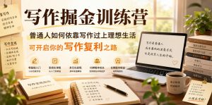 写作掘金训练营,普通人如何依靠写作过上理想生活,可开启你的写作复利之路(更新6月)-最全项目网