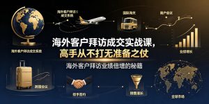海外客户拜访成交实战课,高手从不打无准备之仗,海外客户拜访业绩倍增的秘籍-最全项目网