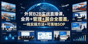 外贸B2B实战直播课,业务+管理+展会全覆盖,一线实操方法+可落地SOP-最全项目网