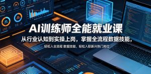 AI训练师全能就业课,从行业认知到实操上岗,掌握全流程数据技能,轻松入职新兴热门岗位-最全项目网