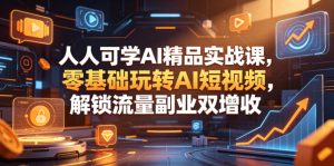人人可学AI精品实战课,零基础玩转AI短视频,解锁流量副业双增收-最全项目网
