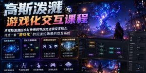 高斯泼溅与游戏化交互课程，将高斯泼溅技术与传统的节点式逻辑深度结合，打造一套“游戏化”的沉浸式场景的交互系统-最全项目网
