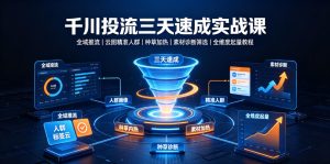 千川投流三天速成实战课|全域推流、云图精准人群、种草加热、素材诊断筛选全维度起量教程-最全项目网
