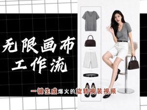 无限画布工作流，一键制作爆火的旋转换装视频，操作简单，零基础也能学会-最全项目网