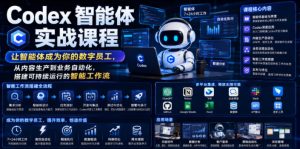 Codex智能体实战课程,让智能体成为你的数字员工,从内容生产到业务自动化,搭建可持续运行的智能工作流-最全项目网
