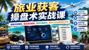 旅业获客操盘术实战课|精准引流落地、信任成交破局、账号守盘迭代、旅游行业业绩突围全攻略-最全项目网