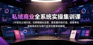 私域商业全系统实操课|IP定位公域引流、社群精细化运营、朋友圈内容打造、高客单成交与用户裂变完整落地教程-最全项目网