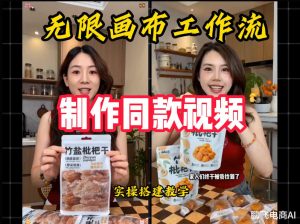 无限画布工作流一键复刻爆款带货视频，实操搭建，操作简单-最全项目网