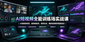 AI短视频全能训练场实战课|AI视频换背景、首尾帧复用、音频生成、爆款短视频完整复刻全套实操教学-最全项目网