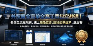 外贸展会赢单全套工具包实战课|参展全流程规划、线上预热邀约、现场谈单话术、展后客户跟进复盘完整落地教程-最全项目网