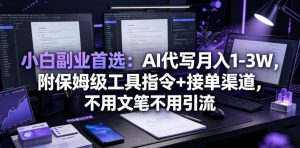 小白副业首选:AI代写月入1-3W,附保姆级工具指令+接单渠道,不用文笔不用引流【揭秘】-最全项目网