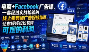 电商+Facebook广告课，一套经过实战检验的线上销售和广告投放体系，让你轻轻松松获得可观的利润【原创双语字幕】-最全项目网