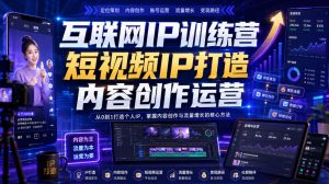 互联网IP训练营,短视频IP打造,内容创作运营-最全项目网