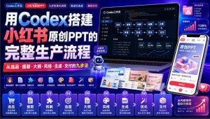 用Codex搭建小红书原创PPT的完整生产流程,从选品·提取·大纲·风格·生成·交付的九步法-最全项目网