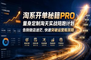 淘系开单秘籍PRO,量身定制淘天实战陪跑计划,告别做店迷茫、快速突破运营瓶颈期(更新260823)-最全项目网