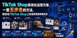 TikTok Shop系统化运营方案，一套五步走的方法，帮你在TikTok Shop上快速把销售额做起来【原创双语字幕】-最全项目网