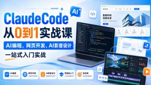 ClaudeCode从0到1实战课,AI编程、网页开发、AI影音设计一站式入门实战-最全项目网